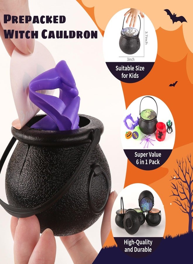 ShyLizard Halloween Party Favors Bulk for Kids, 24 Pack Prefilled Witch Cauldrons with Halloween Toys for Halloween Party Supplies, Halloween Goodie Bag Fillers, Halloween Miniatures Novelty Toys - Image 4